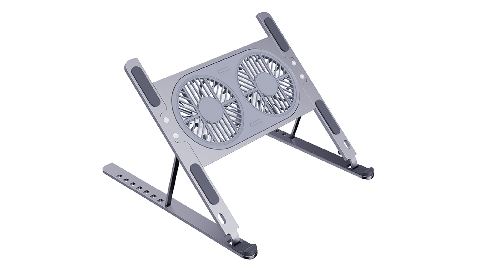 Todo Adjustable Height  Aluminum Alloy Folding Laptop Desk Stand with Radiator Fan
