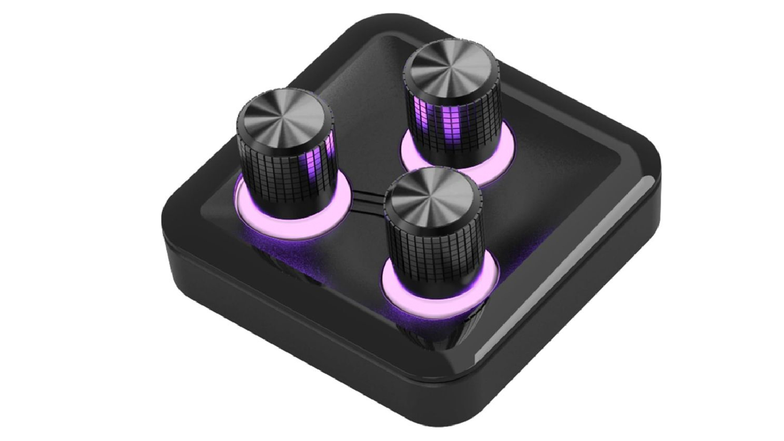 Cooler Master MasterHUB 3x Knob Module with Customisable RGB Lighting for Creative Audio and App Control