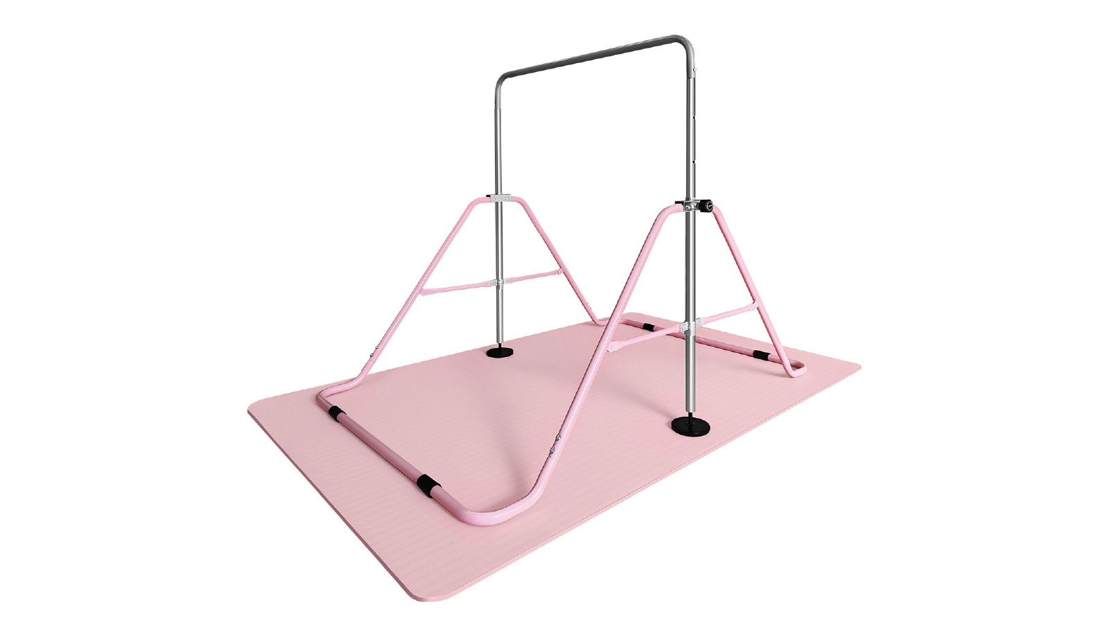 CrazySales Kids Gymnastics Bars with Pink Mat 