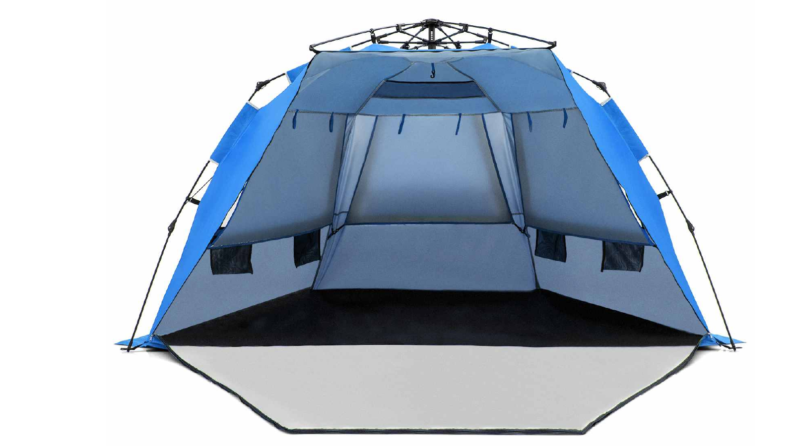 Costway 4 Person Foldable Instant Pop Up Beach Tent - Blue