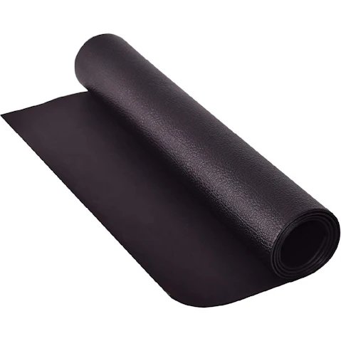 Costway 150 x 65cm Exercise Equipment Mat High Density PVC Fitness Treadmill Mat for Hardwood Floors and Carpets Protection