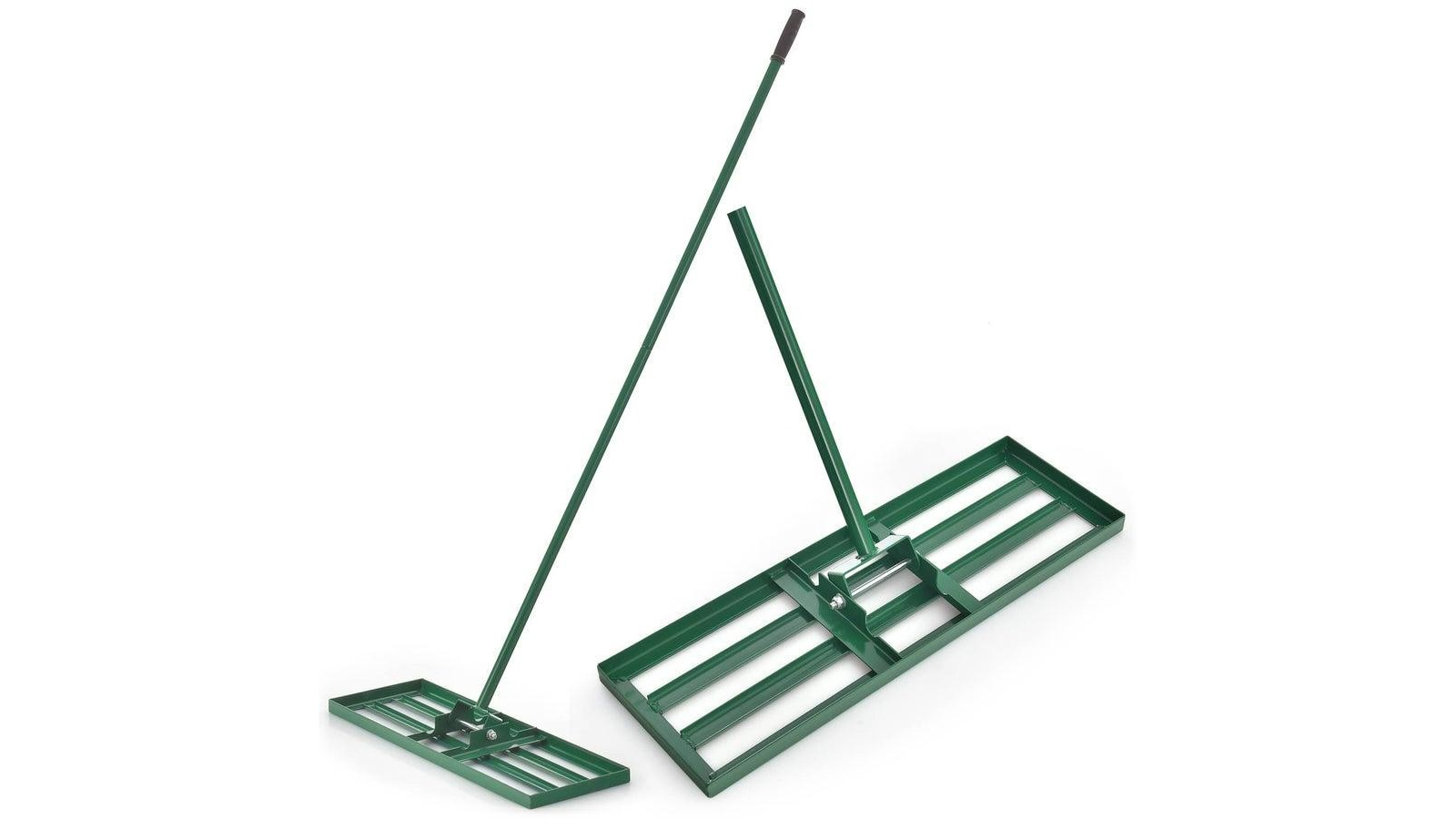 Costway 75cm x 25cm Lawn Leveling Rake Heavy duty Ground Level Tool Garden and Golf Course Farm - Green