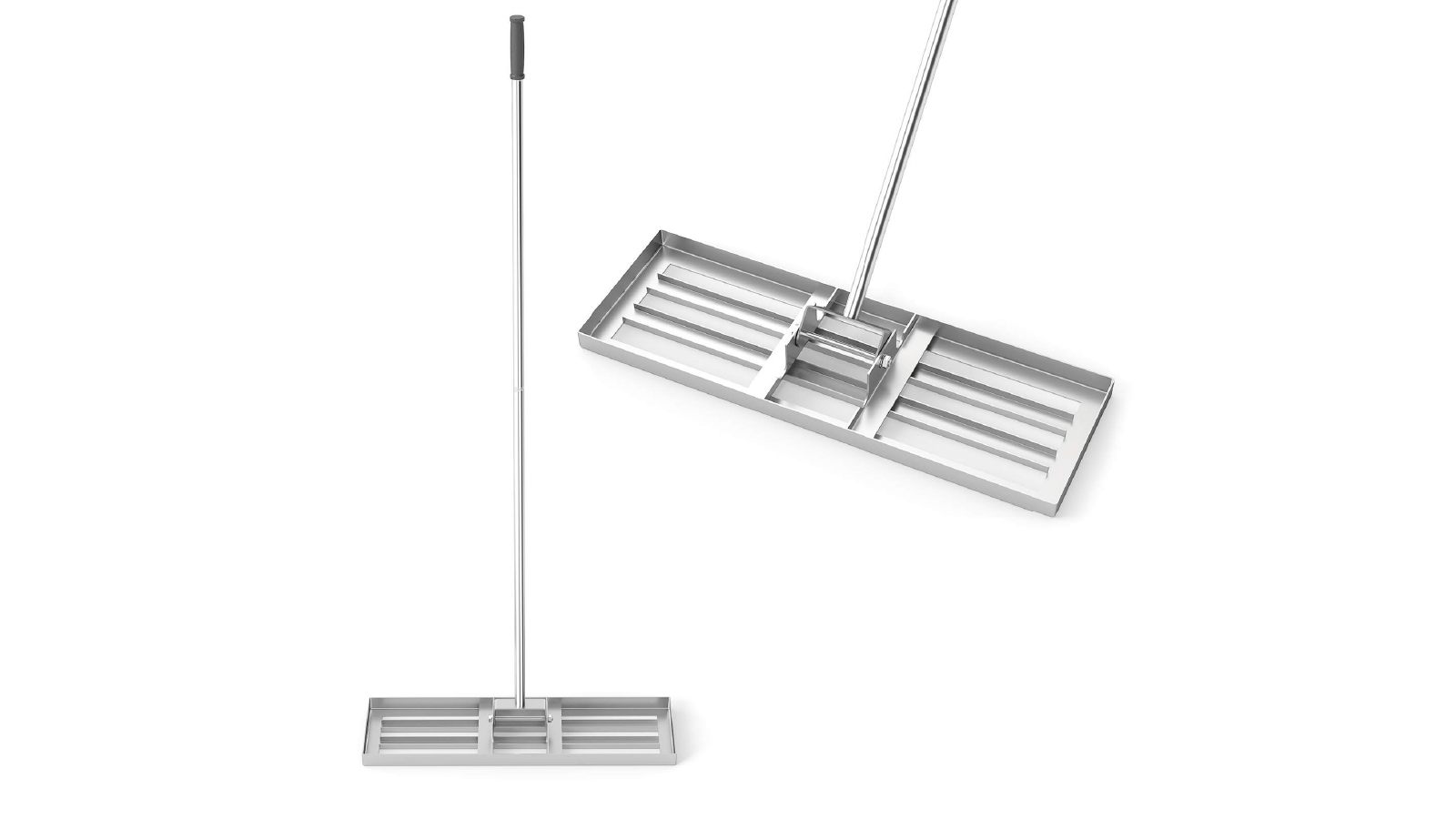 Costway 75 x 25cm Lawn Leveling Rake Heavy duty Ground Level Tool Garden and Golf Course Farm - Silver