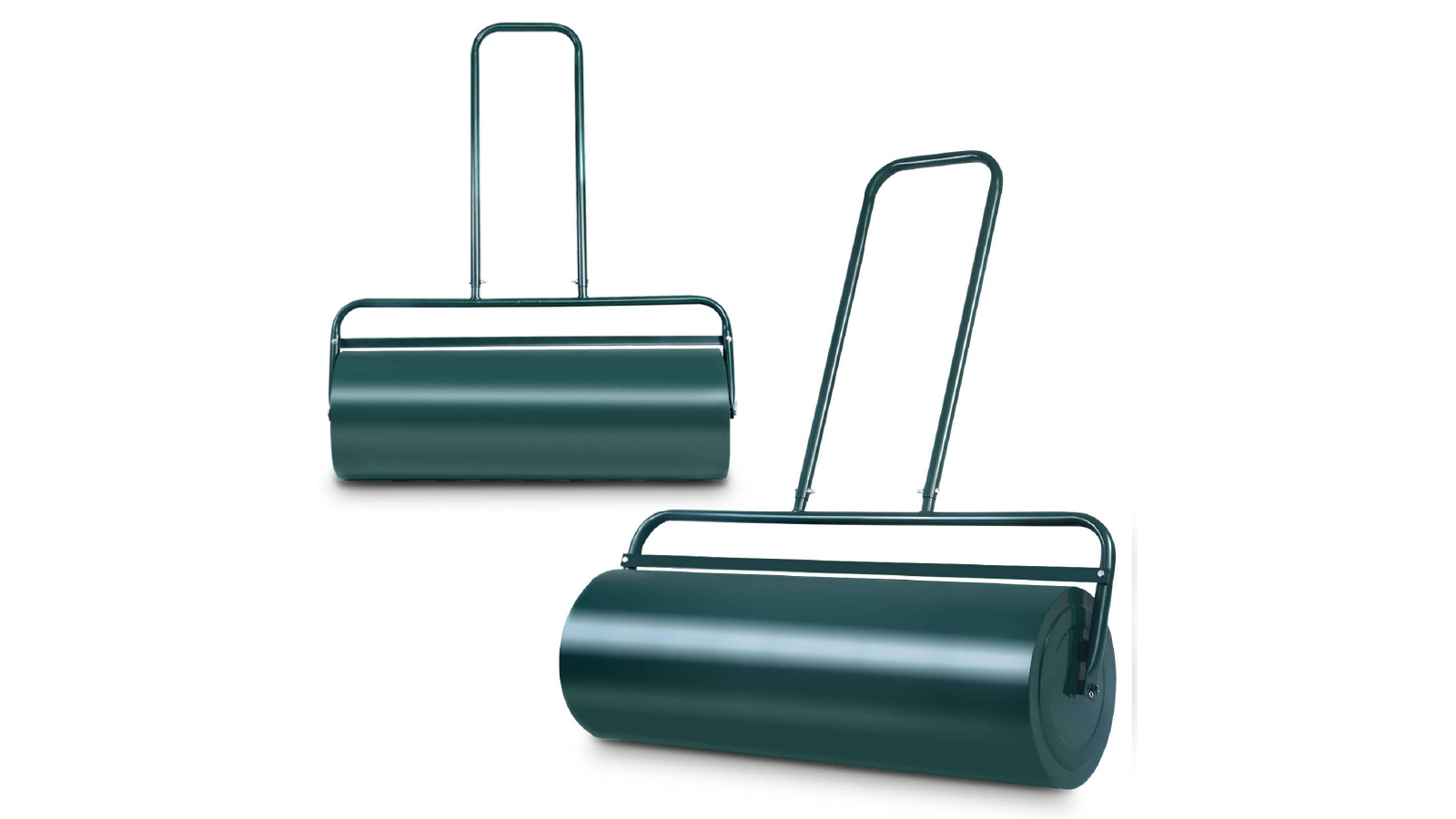 Costway 48L Steel Push/Pull Heavy Duty Lawn Roller with U shaped Handle - Green