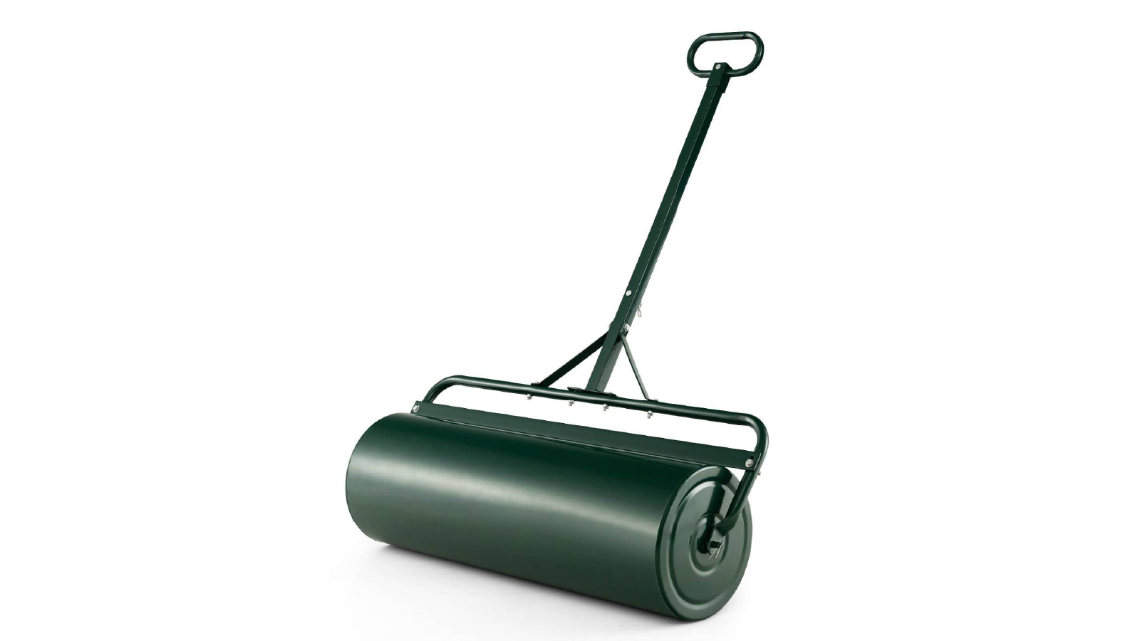 Costway 63L Water/Sand-Filled Metal Lawn Roller with Detachable Gripping Handle - Green
