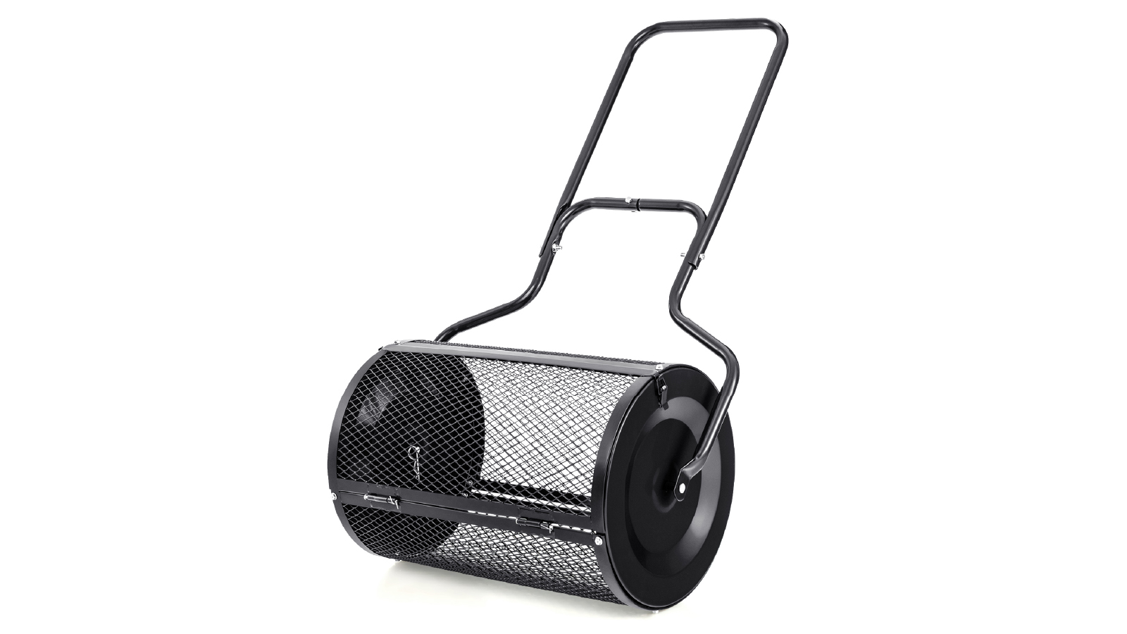 Costway U-Shaped Handle Spreader Fertilizer Seed Garden Lawn - Black