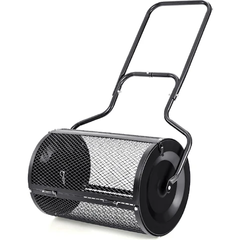 Costway U-Shaped Handle Spreader Fertilizer Seed Garden Lawn - Black