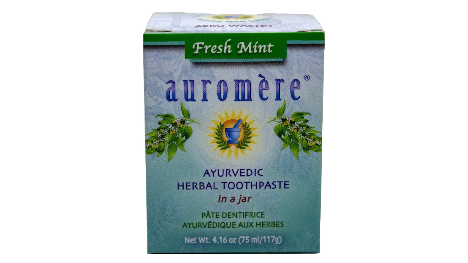 Auromere Ayurvedic Herbal Toothpaste In A Jar Fresh Mint - 75ml