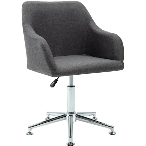 vidaXL Fabric Swivel Office Chair - Dark Grey
