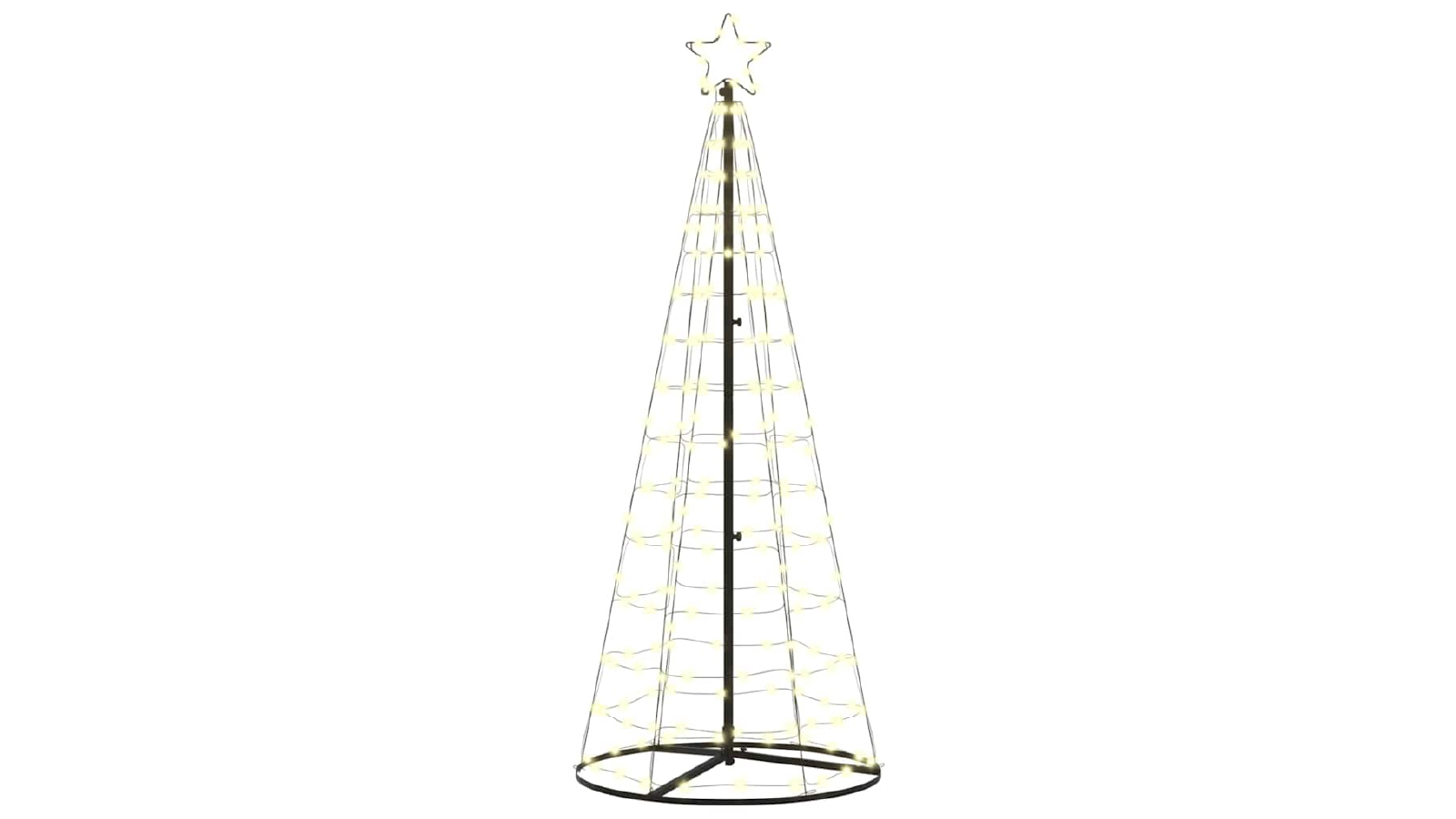  VidaXL 100 x 100 x 250cm Iron LED Christmas Tree - Warm White 
