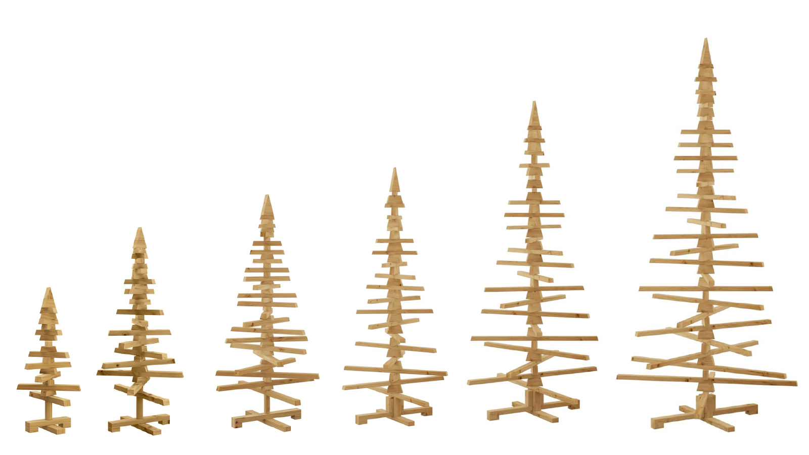 VidaXL Solid Pine Wood Wooden Christmas Tree with Stand