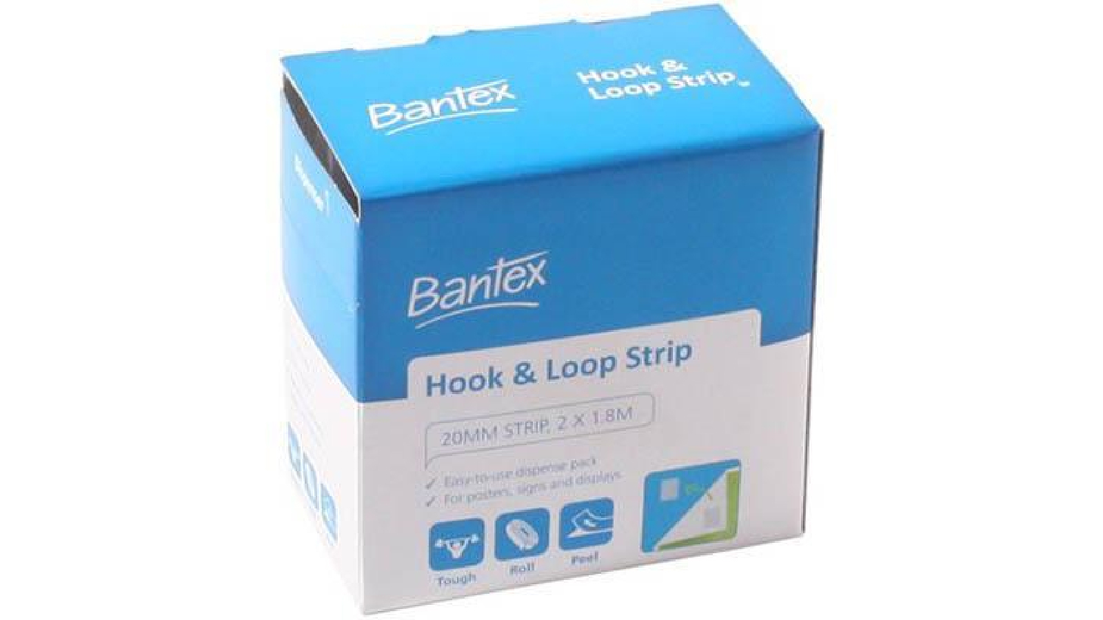 Bantex 20mm x 1.8m Strip Hook And Loop 
