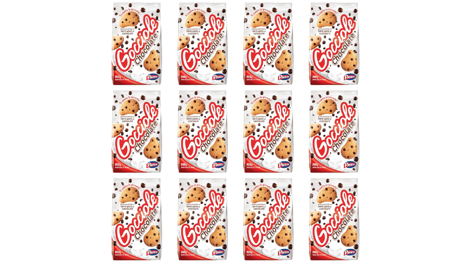 Mulino Bianco 12 Pack Bulk 500g Gocciole Biscuits 