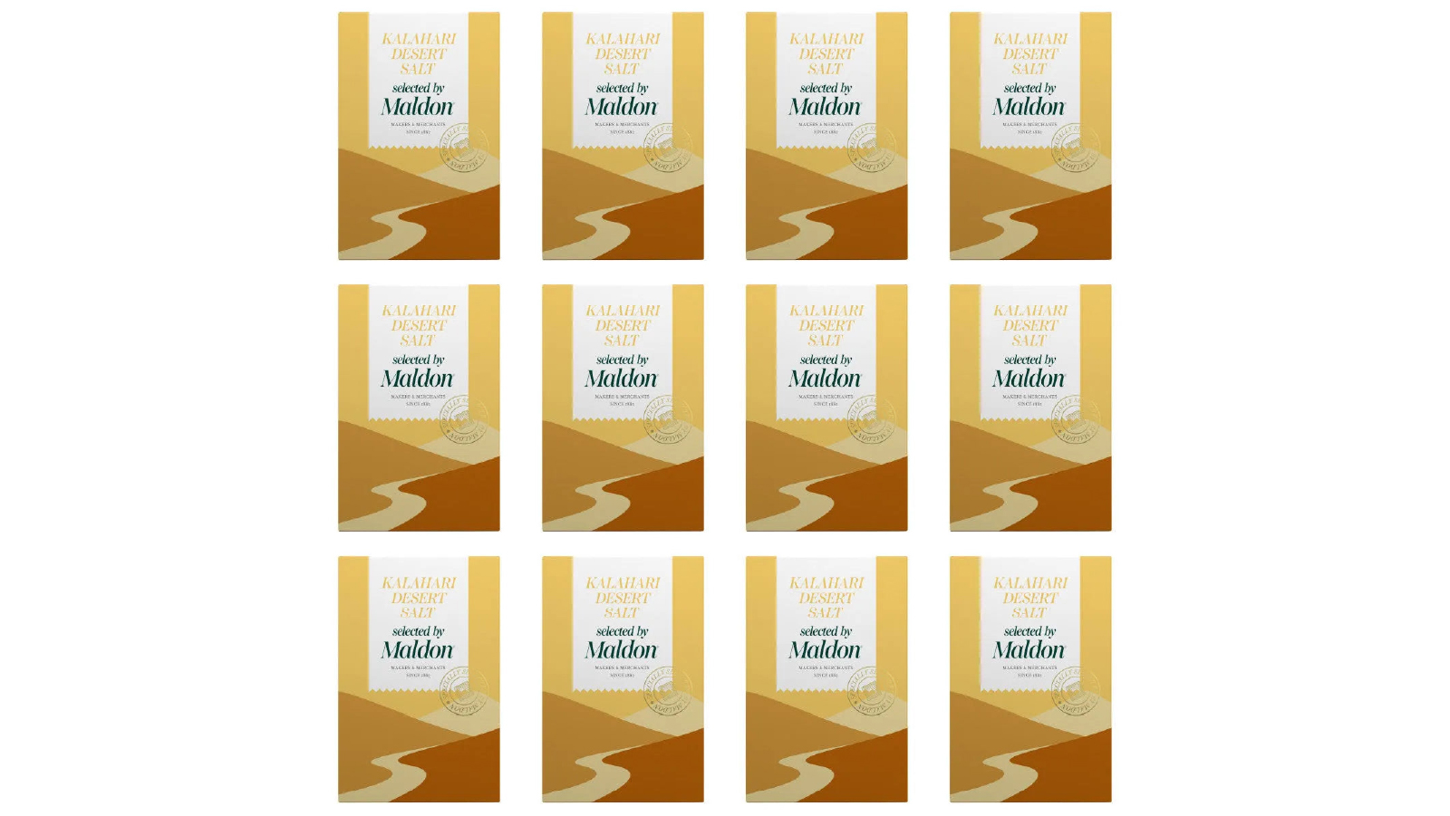 Maldon 12 Pack of Kalahari Desert Salt - 250g