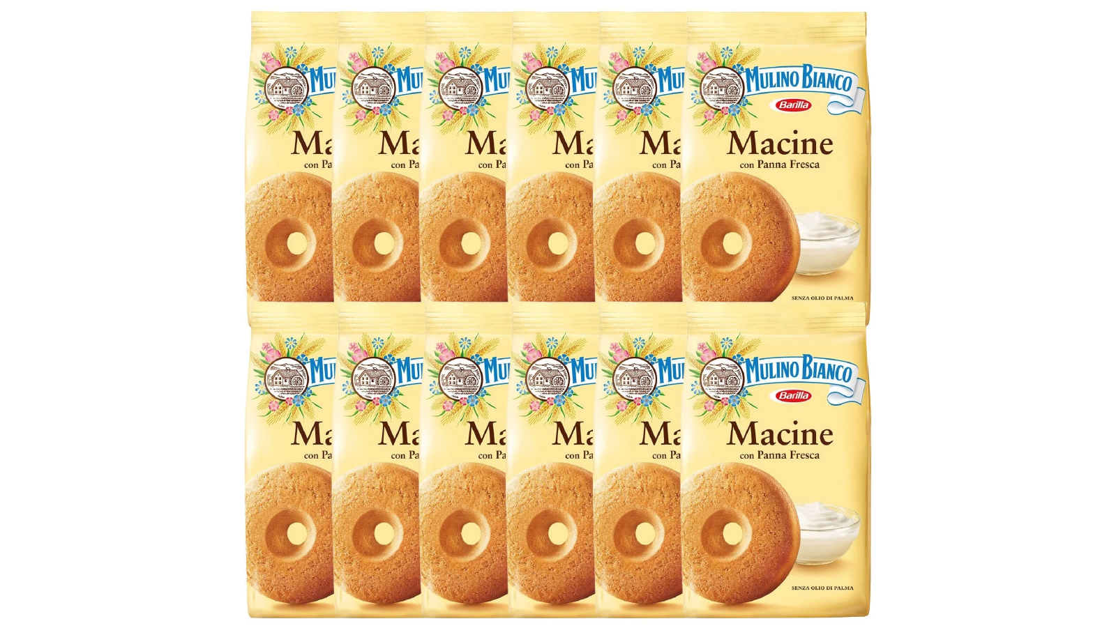 Mulino Bianco 12 Pack Bulk 350g Macine Shortbread Biscuits 