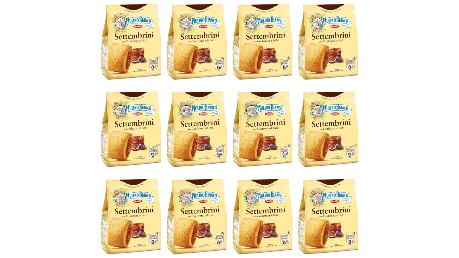 Mulino Bianco 12 Pack Bulk 300g Settembrini Biscuits 