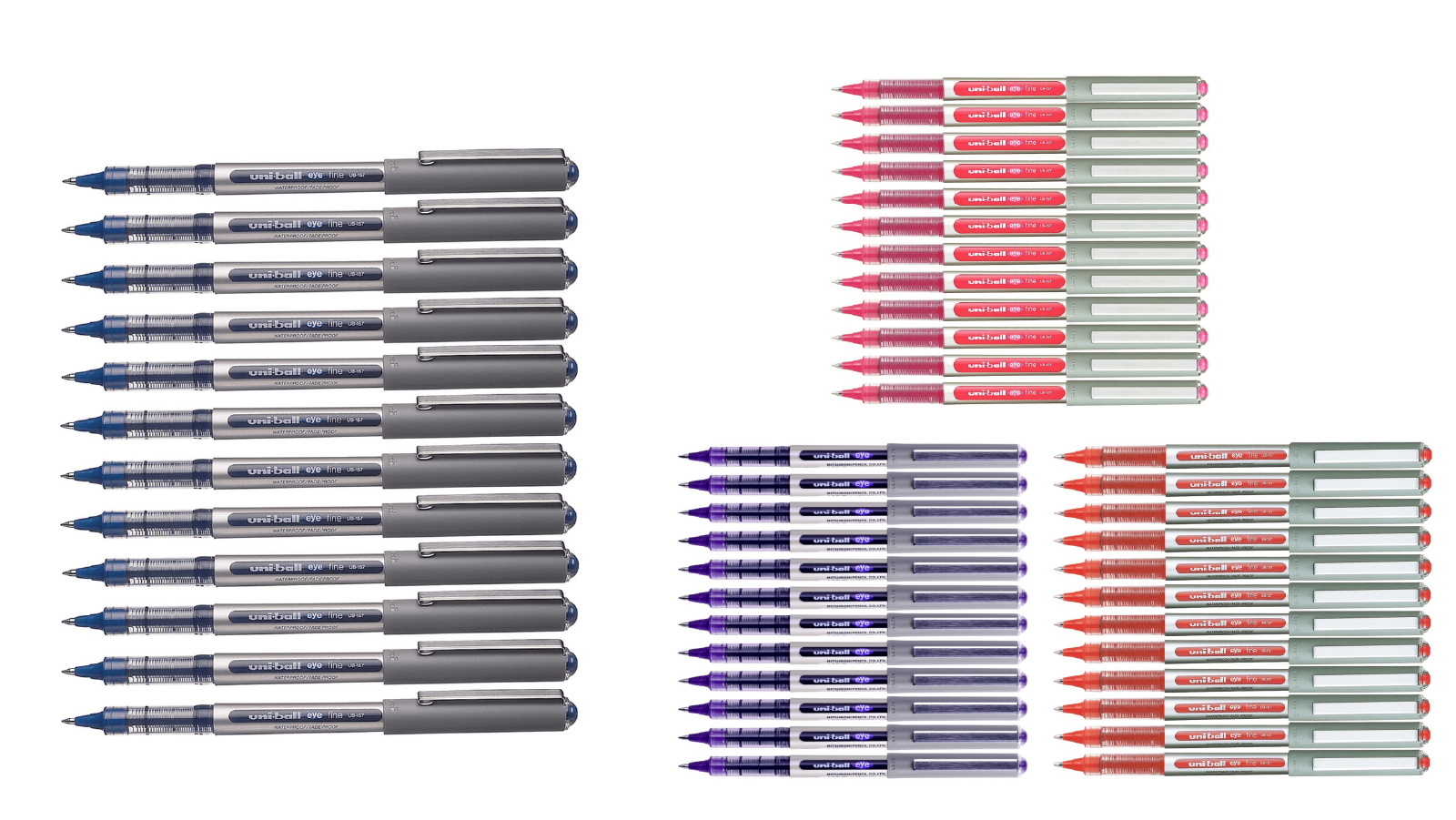 Uni Ball  Box of 12 UB157 0.7mm Fine Eye Liquid Ink Pen Rollerball