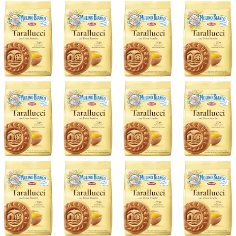 Mulino Bianco 12 Pack Bulk 350g Tarallucci Shortbread Biscuits