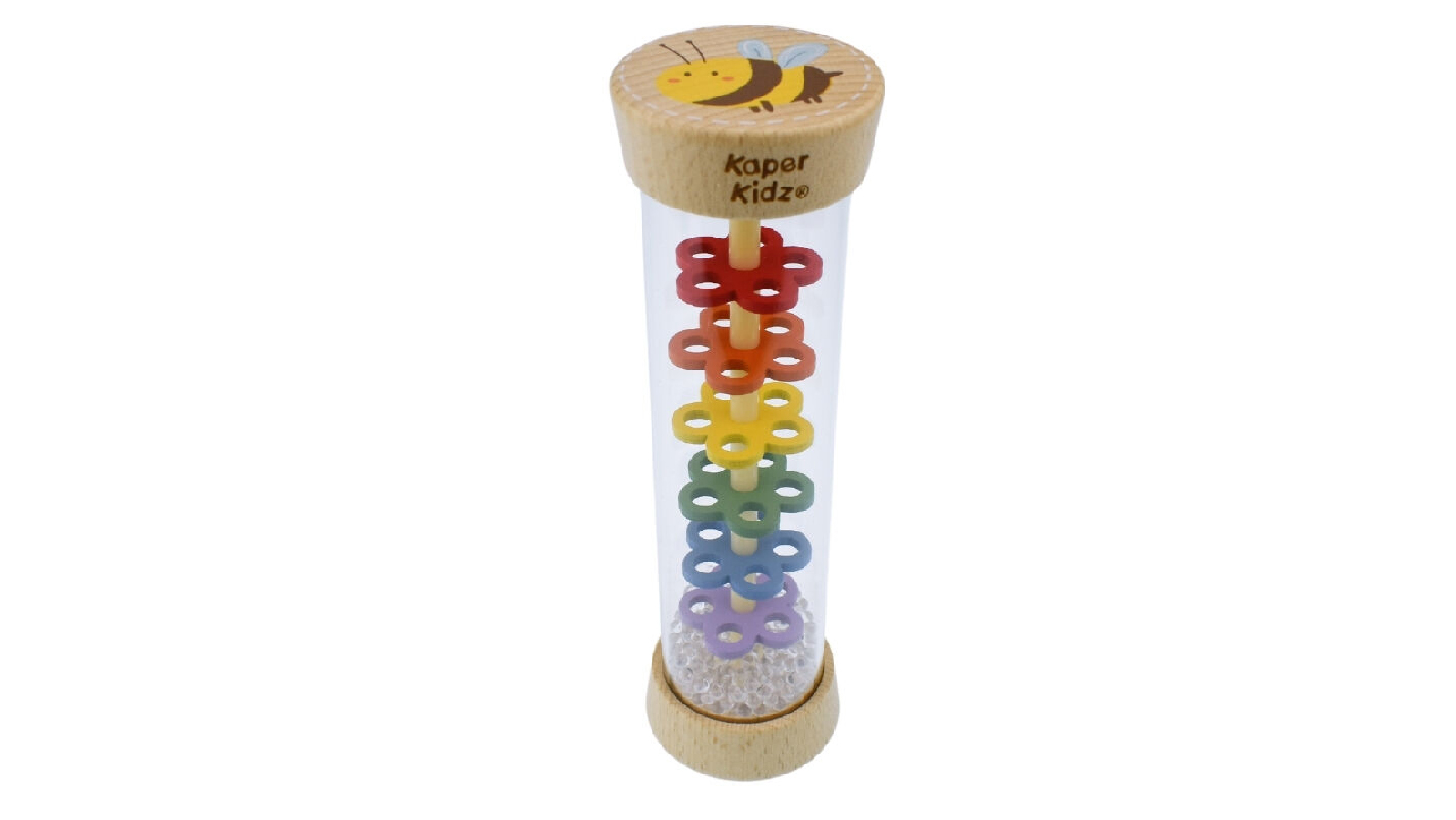 Kaper Kidz Wooden Bee Rainmaker Rattle