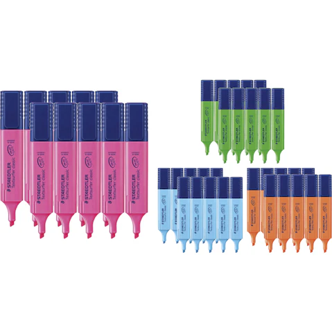 Staedtler Box of 10 Bulk Textsurfer Classic Highlighter Chisel Tip