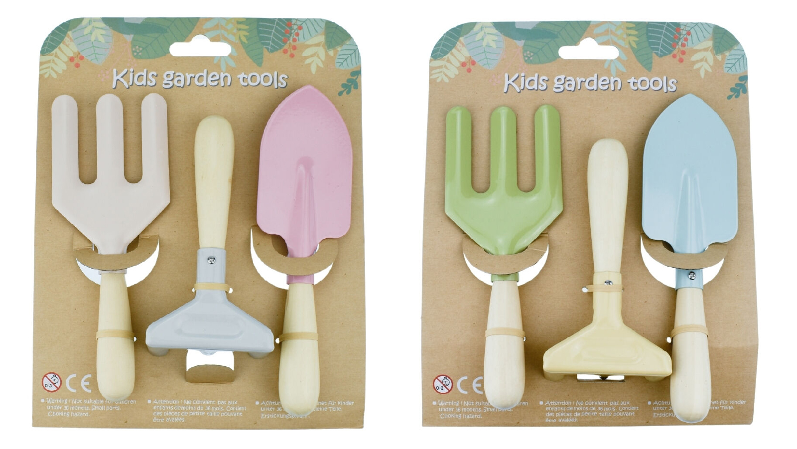 Kaper Kidz 3 Piece Calm and Breezy Kids Garden Tool Set
