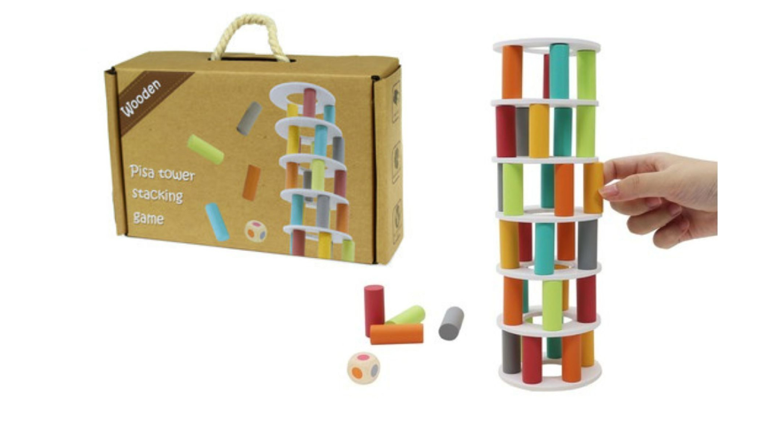 Kaper Kidz Wooden Pisa Tower Balancing Game