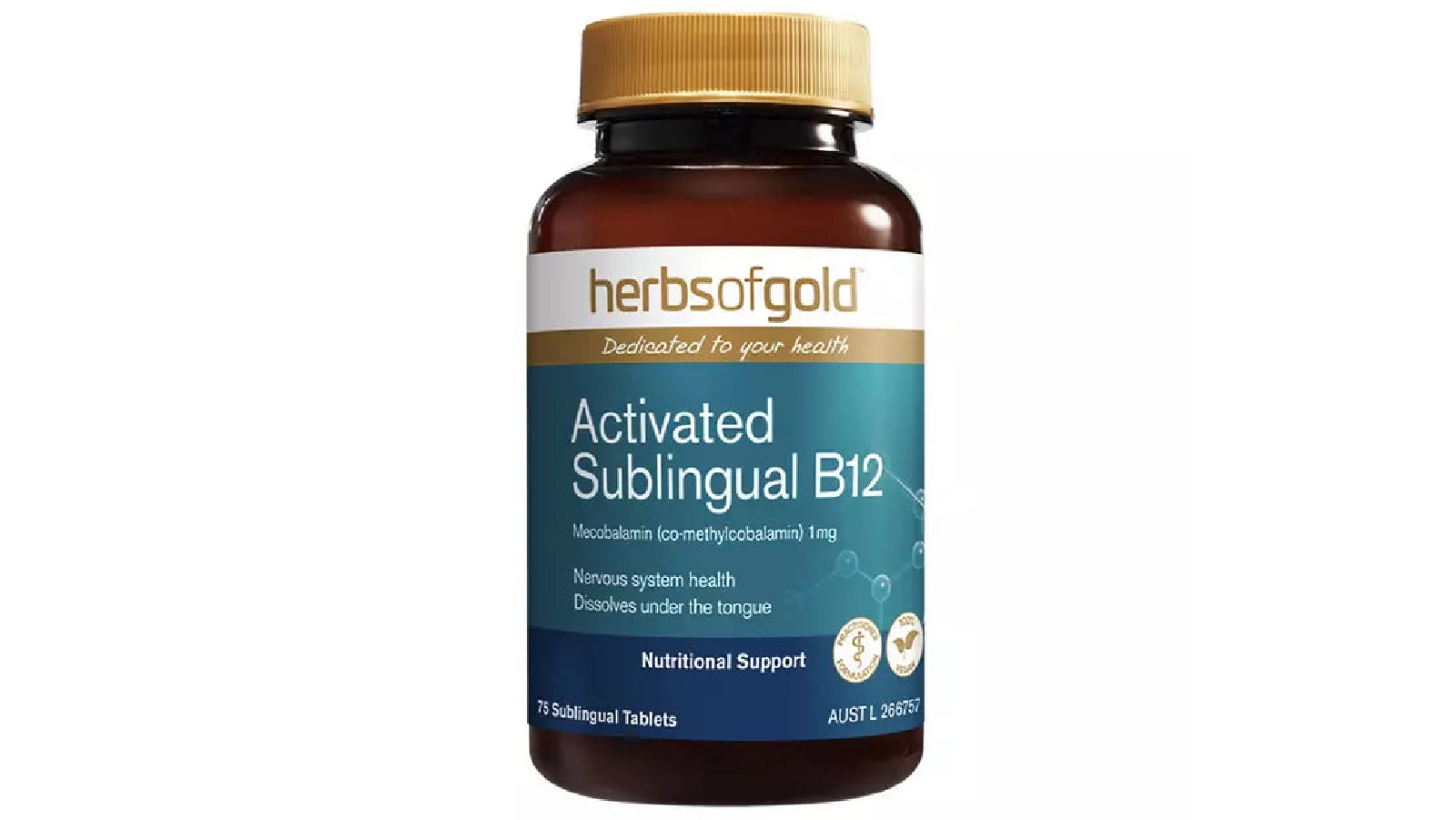 Herbs of Gold B12 Activated Sublingual - 75 Tablets