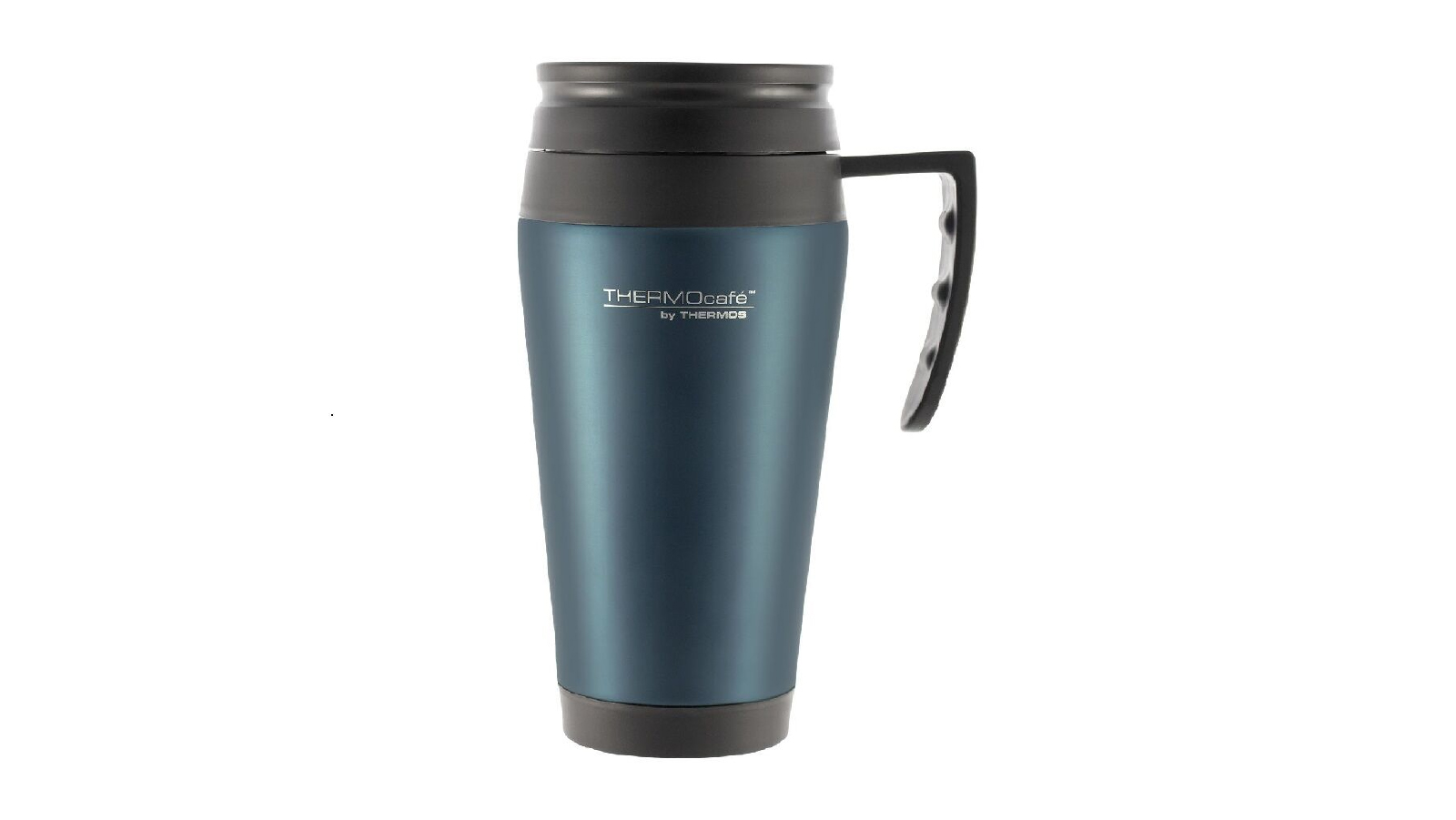 Thermos 400ml Stainless Steel Outer Foam Insulated Travel Mug - Blue