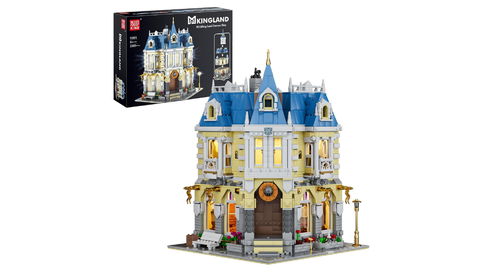 Mould King 11005 Costume Shop with Light Modular Building Block - 2805 Pieces