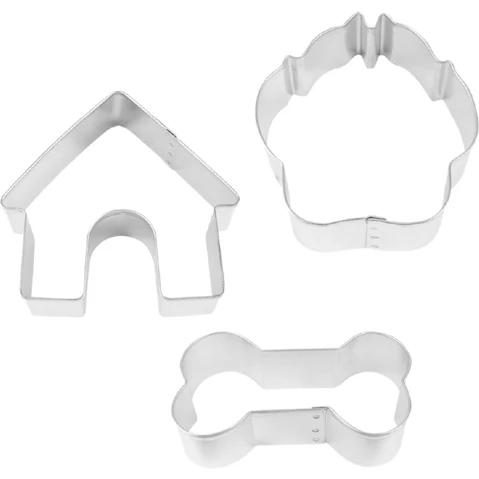 Appetito 3 Set of Stainless Steel Cookie Cutters - Dog