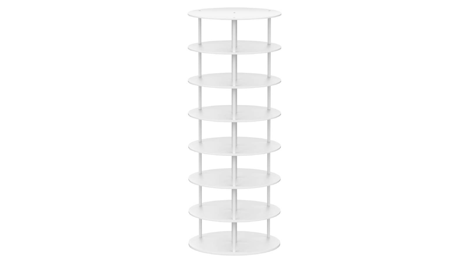 Advwin 7 Tiers 360 Degree Spinning Shoe Rack Tower - White