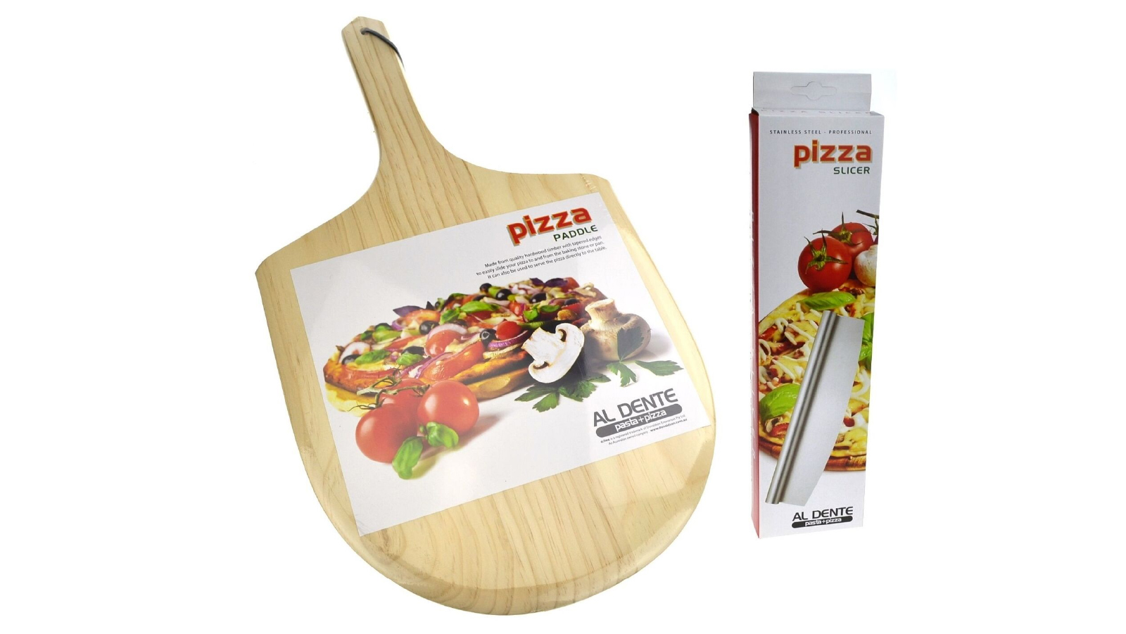 Al Dente Pizza Duo Pack - Paddle and Cutter