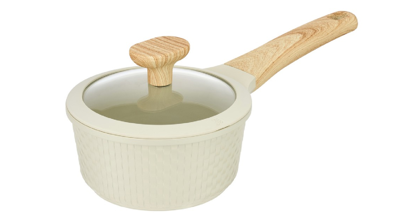 Resto 93800 Beige Saucepan with Lid - 1.4 L 