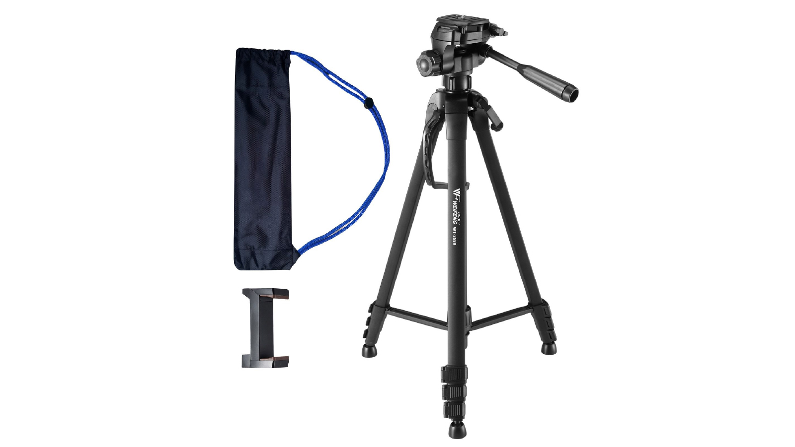 195cm Adjustable Pan Head Camera Tripod Mount Stand  
