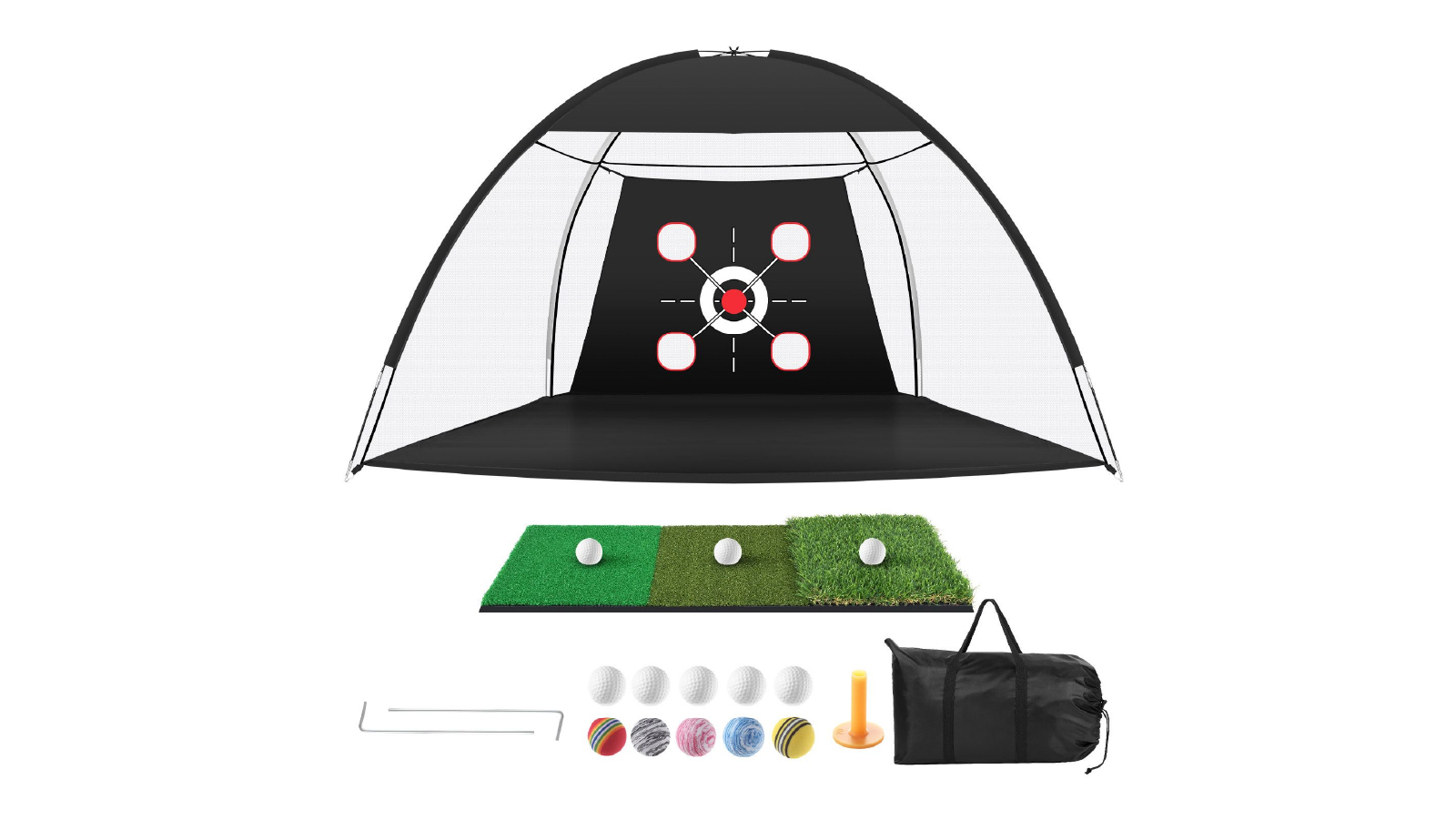 3m Foldable Golf Practice Net with Carry Bag
