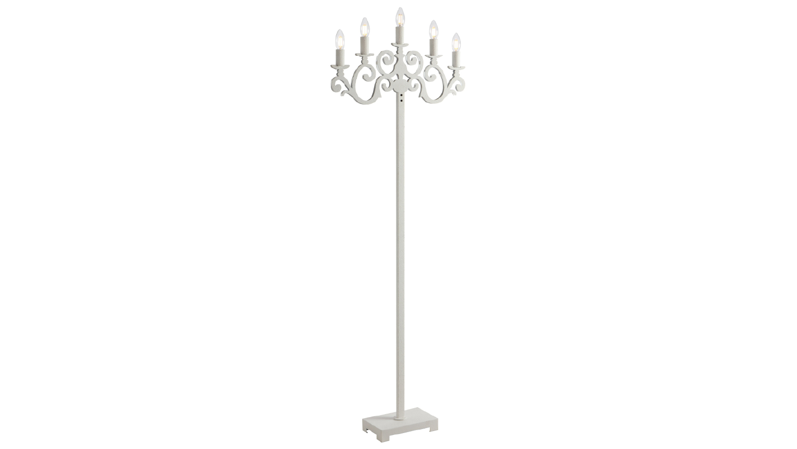Pretty & Practical Serene White Matt Floor Lamp with Five Lights for Elegant and Bright Interiors