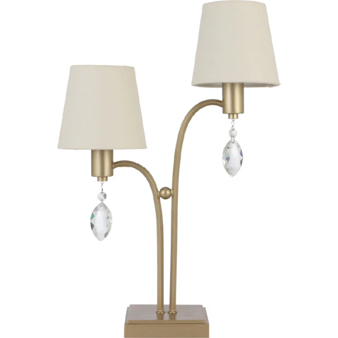 Pretty & Practical Bonn Sophisticated Antique Silver Crystal Table Lamp for Fine Interiors