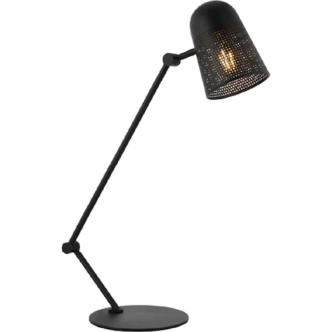 Pretty & Practical Frankfurt Black Table Lamp with Inline Switch for Sleek Contemporary Interiors