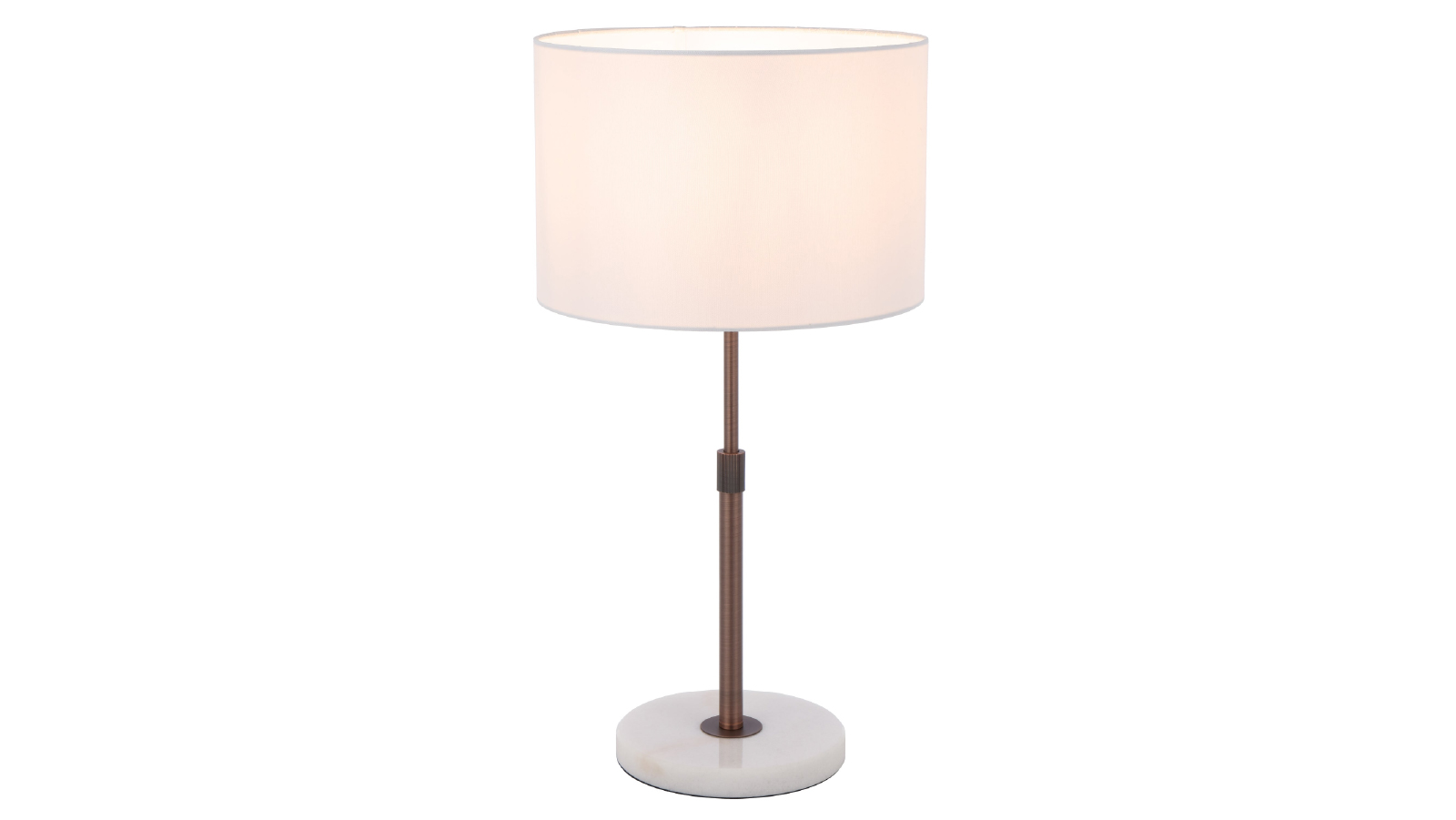 Pretty & Practical Cantostone Table Lamp White Marble Bronze Ivory Elegant Lighting for Living Room and Bedroom