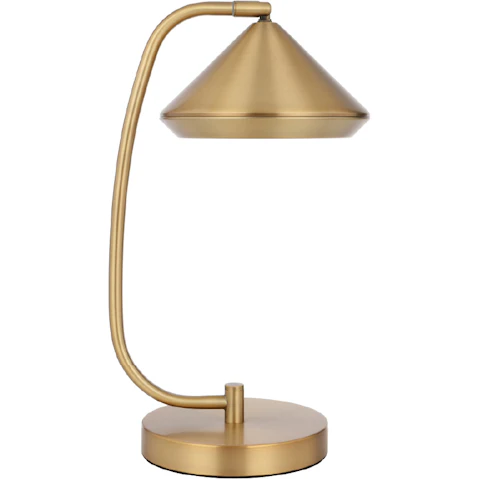 Pretty & Practical Piacenza Yellow Brass Table Lamp with Inline Switch for Contemporary Homes