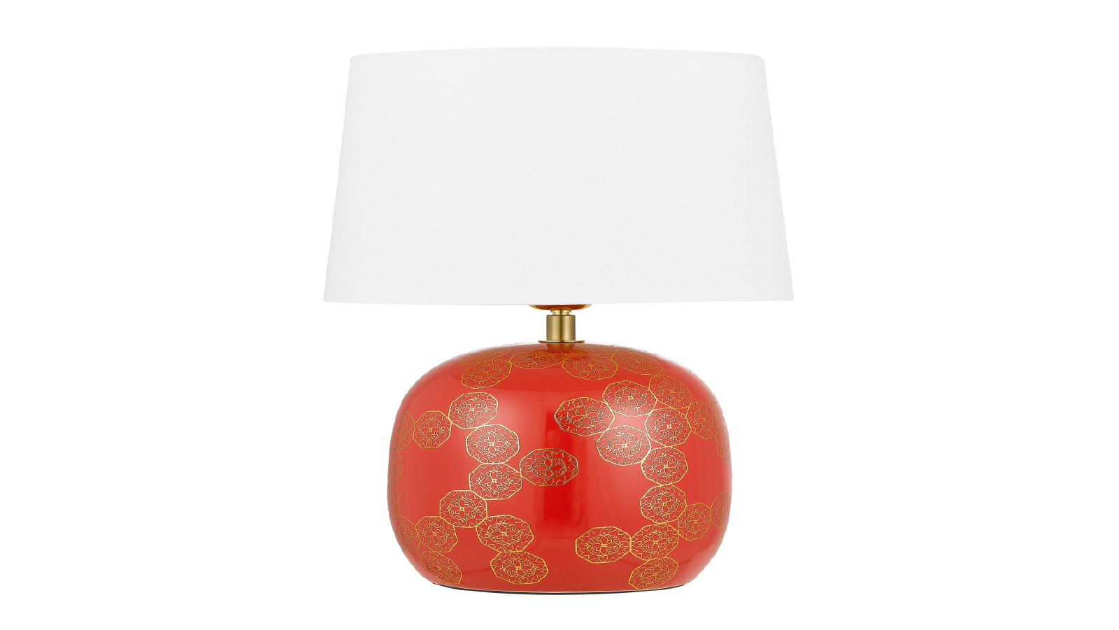 Pretty & Practical Paris Red and Ivory Ceramic Table Lamp for Bold and Warm Accent Lighting