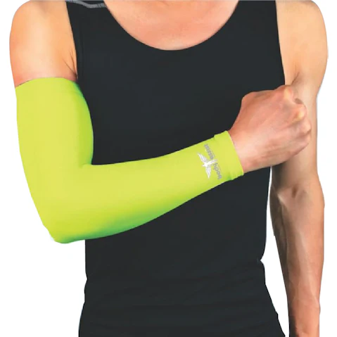 Bodyassist 2 Pack of Lime Compression Arm Sleeve - Small