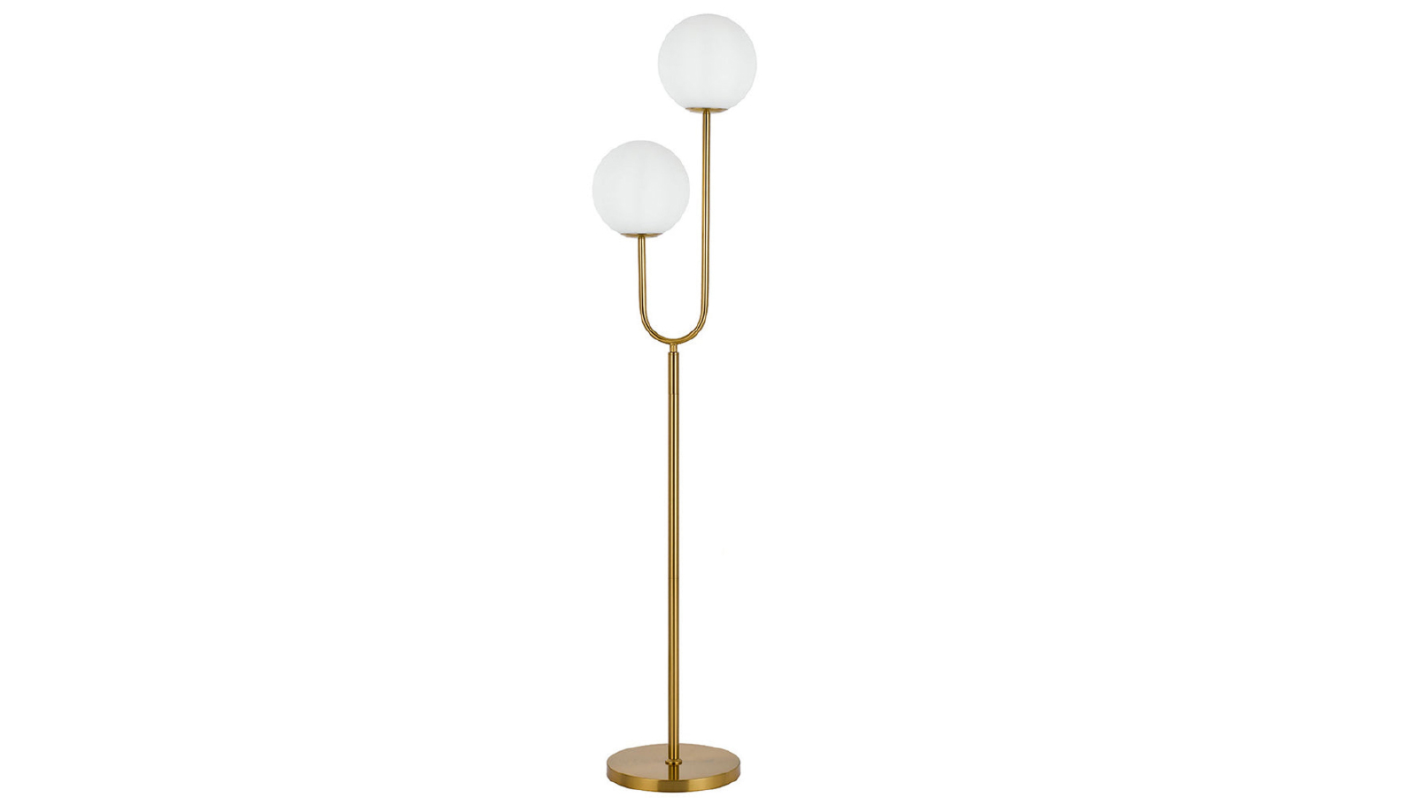 Pretty & Practical Cantomark Antique Gold and Opal Matt Floor Lamp for Classic Elegant Interiors