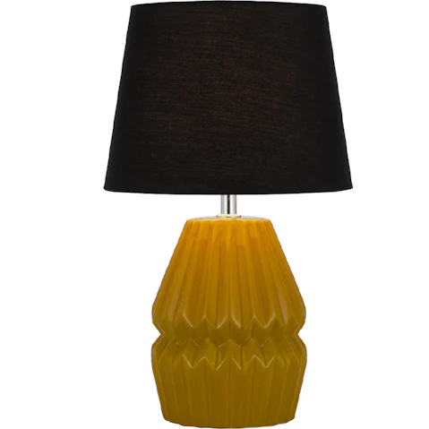 Pretty & Practical Bellalux Butterscotch and Black Ceramic Table Lamp for Contemporary Interiors