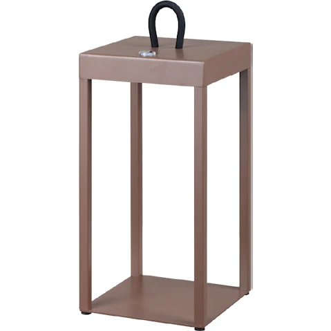 Pretty & Practical Altoline Brown Rechargeable Table Lamp with LED Warm Light and USB Port