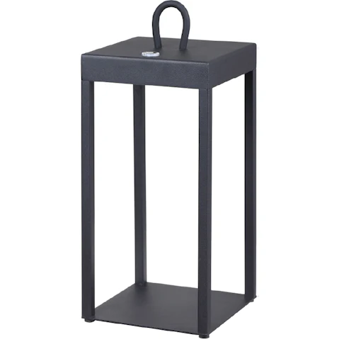 Pretty & Practical Norashade Black Rechargeable Table Lamp, USB Charging and LED Lighting
