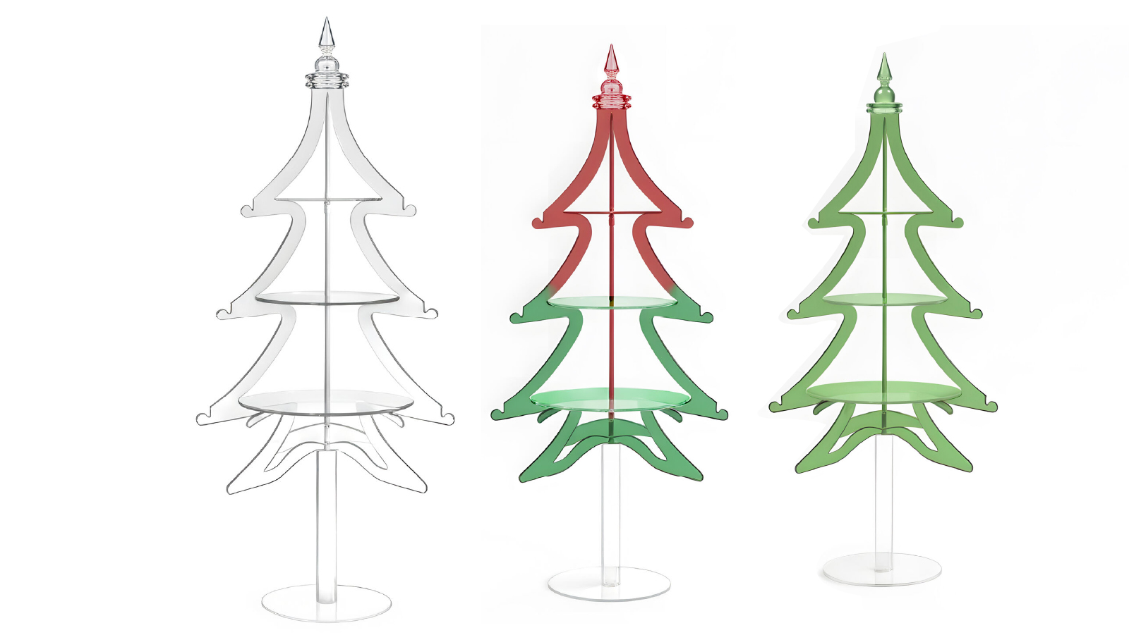 Festiva 3-Tier 180cm Christmas Acrylic Large Tree Dessert Stand