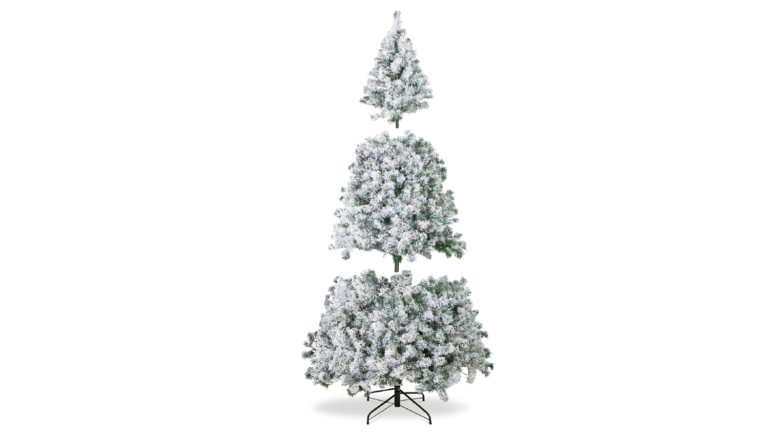 Festiva 1.8m Snow Flocked Artificial Decorations Christmas Tree With LED