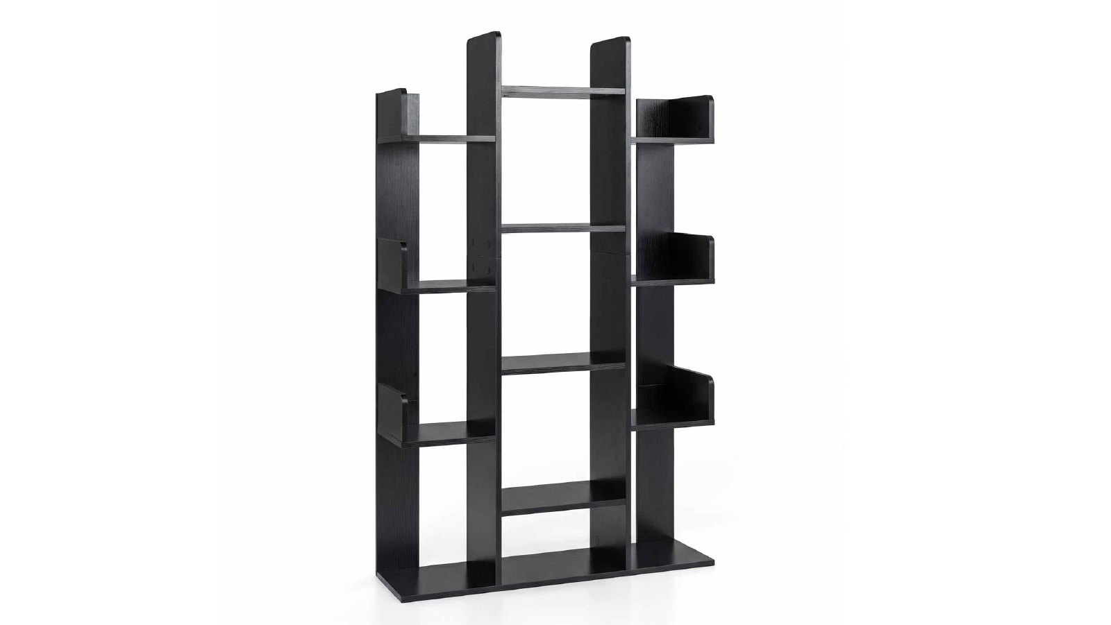 Costway 141cm Tree Bookshelf with 13 Shelves - Black