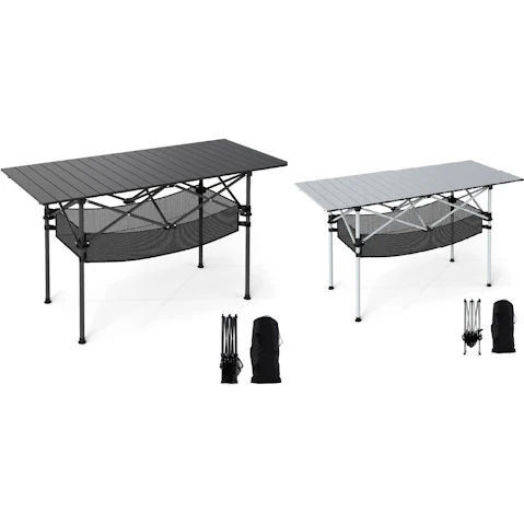 Costway Aluminum Patio Folding Camping Table with Portable Carry Bag
